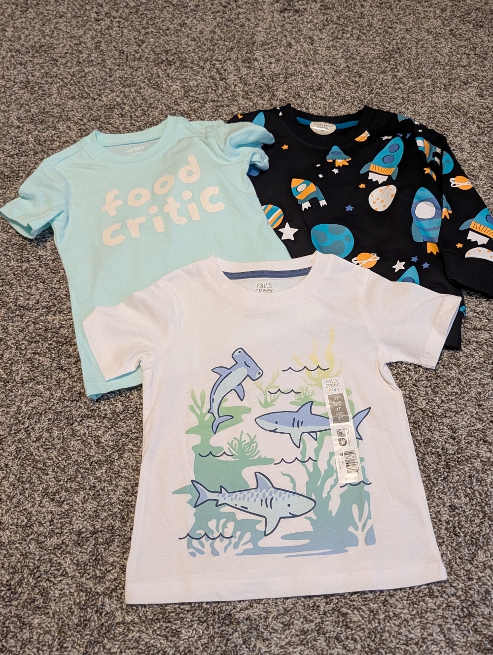 2T Bundle With 2 T-shirts And A Sweatshirt